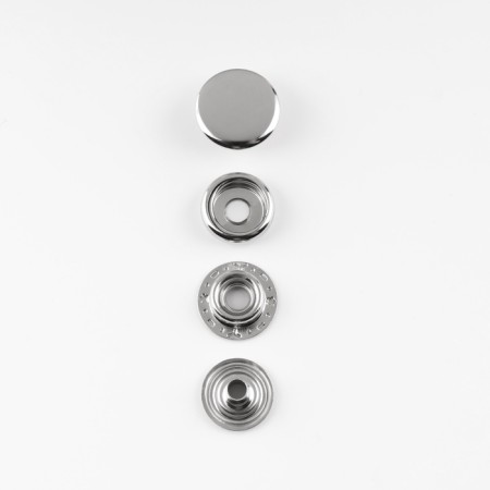 Installation buttons, omega (o-shaped), d = 15 mm, 6 pcs, with the installer, silver color-2