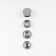 Installation buttons, omega (o-shaped), d = 15 mm, 6 pcs, with the installer, silver color