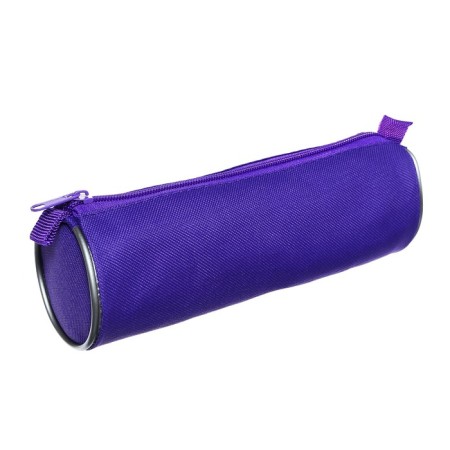 Cleaning set 10 items (pencil case is 65 x 210 mm, pens 4 pieces Blue, ruler 15 cm, sharpener, pencil 2 pieces, texture), purple-1