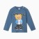 Longslit for a boy, jeans color, height 86 cm