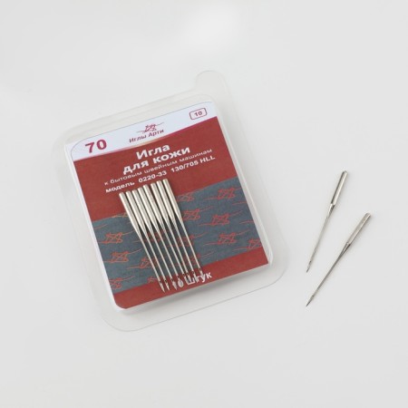 Needles for household sewing machines, for skin, No. 70, 10 pcs-1