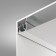 Aluminum profile for the stretch ceiling LED Strip Alm012S-2M, 200x5.2x3.5 cm, silver color