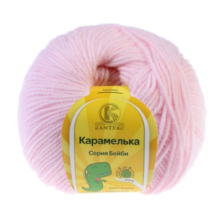 Yarn "caramel" 100% acrylic 175m/50g (293 pink sand)-3
