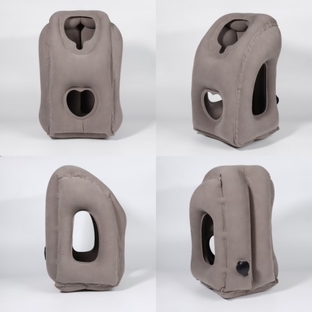 Inflatable pillow, 50 × 35 × 30 cm, in a case, color gray color-4
