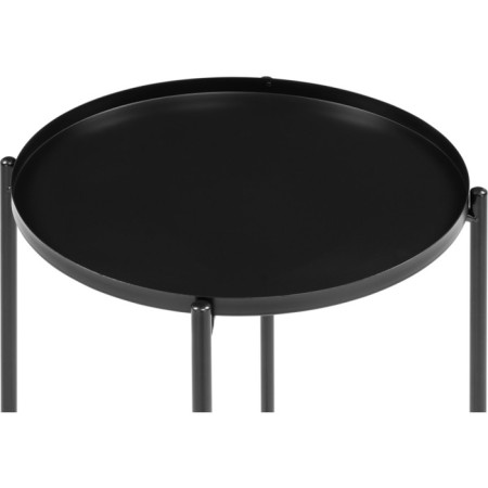 TRAY 1 Metal coffee table, black 46x46x52 cm-3