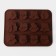 Baking uniform “Owls”, silicone, 19 × 15 cm, 12 cells, 3.5 × 3.5 × 1.5 cm, brown color