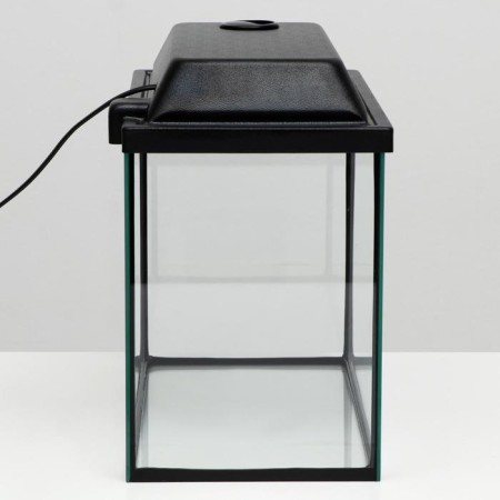 Aquarium rectangular "atall" with a lid, 29 liters, 43 x 22.5 x 30/35 cm, black-9
