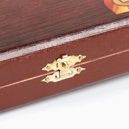 Wooden backgammon is large, with “Marketri-21” checkers, a board game, 60 x 60 cm-1
