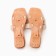 Women's slippers with an open nose, size 40-41, milk color