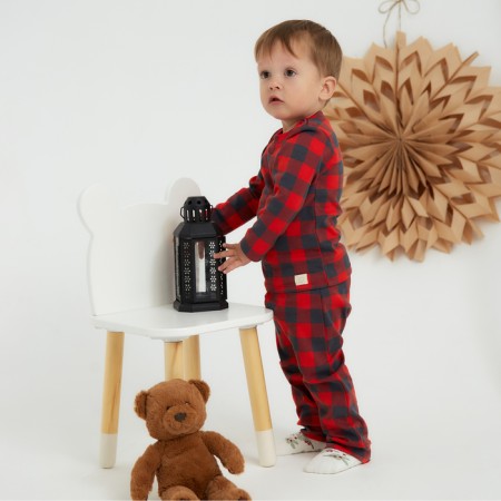New Year. Costume: jumper and pants crumb I am "cell", height 74-80 cm, red-2