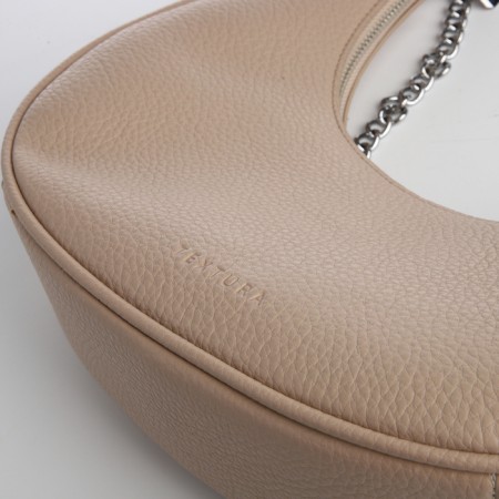 Bag Women's Sobo on the zipper Textura, average size, beige color-4