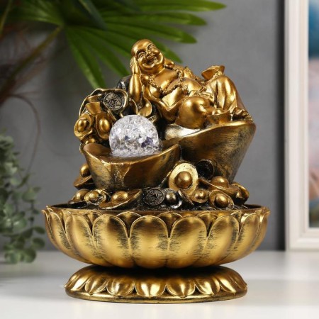 The desktop fountain from the network, the backlight "Golden Hote and the Gold Eats" 31x24x24 cm