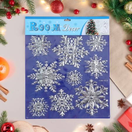 Stickers on the windows "New Year" snowflakes, 38x30 cm-1