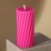 Interior candle "twisted", pink