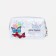 Cosmetic bag with lightning, silver color