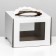 Box for cake 3 windows, with handles, white, 26 x 26 x 20 cm