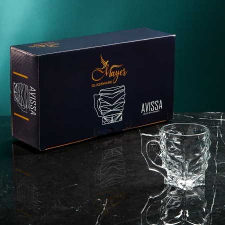 A set of glass mugs for Avissa beer, 170 ml, 6 pcs, Iran-4