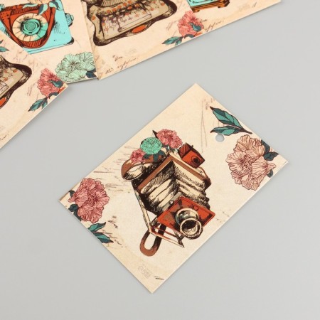 Cardboard "Retro Series" set 10 pcs (5 types) 4x6 cm-2