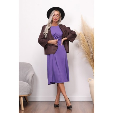 Cardigan female, size 48, brown color-6