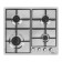 Honing panel Homsair HGS643GS, gas, 4 burners, gray