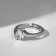 Ring "Classic" crystal circle, white color in silver, dimensionless