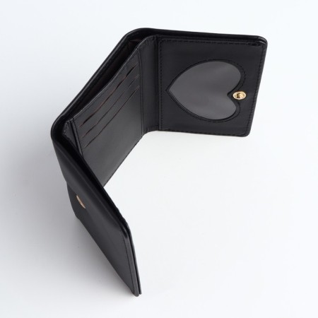 Kid wallet on the button, black color-3