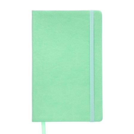 Notepad A5 "Snow Mint", 96 sheets, in a ruler, solid cover, artificial leather, elastic band, pocket, lies, tinted block-4