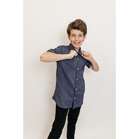 Surchachka upper for ISEE boys, height 134-140 cm, blue color-3