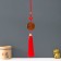 Suspension Plastic "CULE BAGUA" imitation of amber 1x5x33 cm