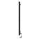 Electric heated towel rail Laris Prime Chekch, 80x1200 mm, 2 crossbars, left, black