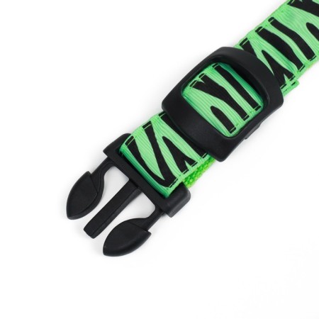 Collar with backlight tiger 3 glow modes Size S, Osh 22-40 x 2.5 cm Green-7