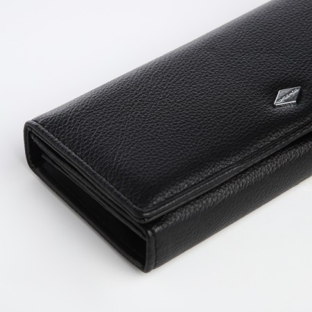 Women's wallet on a magnet, black color-2