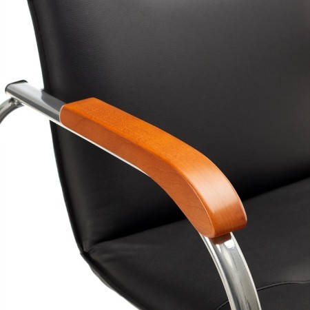 Samba eco -leather chair black, chrome paint-4