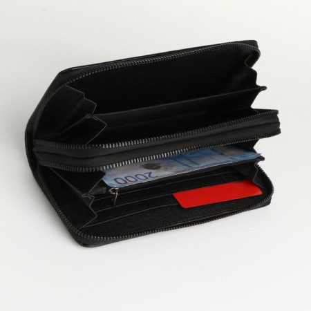 Male purse-clate on a zipper, black color-3