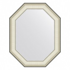 EvoFORM mirror in the baguette frame, 78 mm, 59x74 cm, white skin with chromium