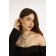 Set 2 objects: earrings, necklace "magnificent age", white-emergency color in gold, 42 cm