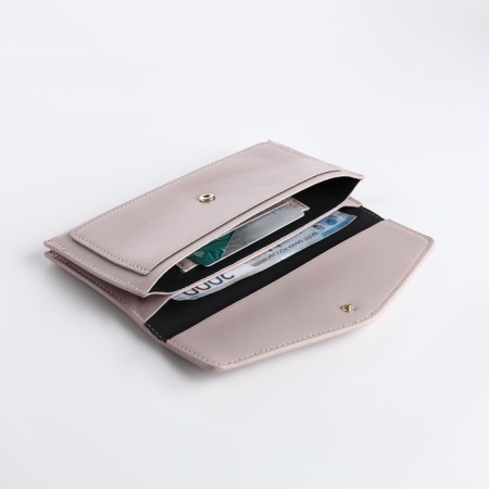Women's wallet on the button, lilac color-3