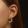 Earrings with pearls "bead" pea, color silver