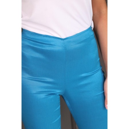 Female trousers, size 44, blue color-7