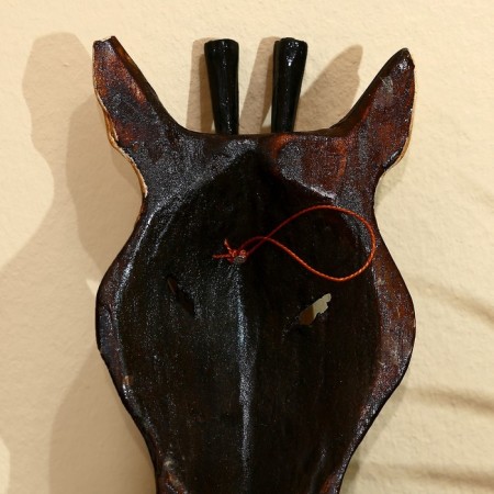 Mask "Zebra" Albezia 19x9x4 cm-2