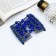 Hair clip "Pearls" balls, 9 cm, blue