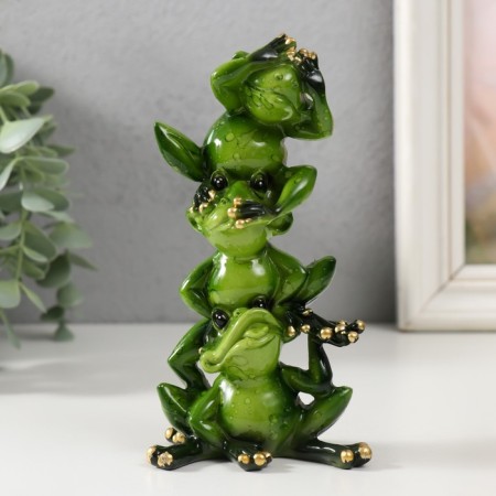 Souvenir Polystone Lak "Pyramid from Frogs" 14x7.5x5 cm