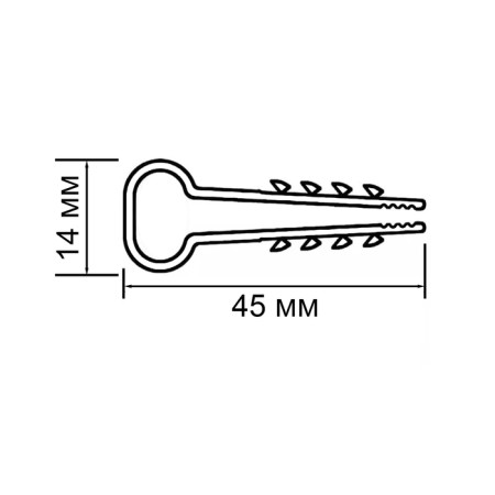 Dowel-homut "tundra", for a flat cable, nylon, 14 mm, white, 100 pcs-4