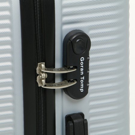 Middle suitcase 24 "On a zipper, code lock, 4 wheels, color gray color-3