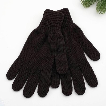 Female gloves, black color, size 18-1