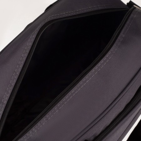 Road bag with lightning, 2 external pockets, a suitcase holder, a long belt, color gray color-2