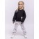 Sweatshirt for girls, height 116 cm, black color