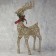 LED figure "Deer golden" 50 × 85 × 18 cm, metal, 220 V, glow warm white