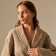 Waffel Women's bathrobe SL Home: Basic "Sabbia", size M, 100% cotton, 300 g/m2