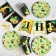 A set of paper utensils disposable avocado ”, 6 plates, 6 glasses, 1 garland